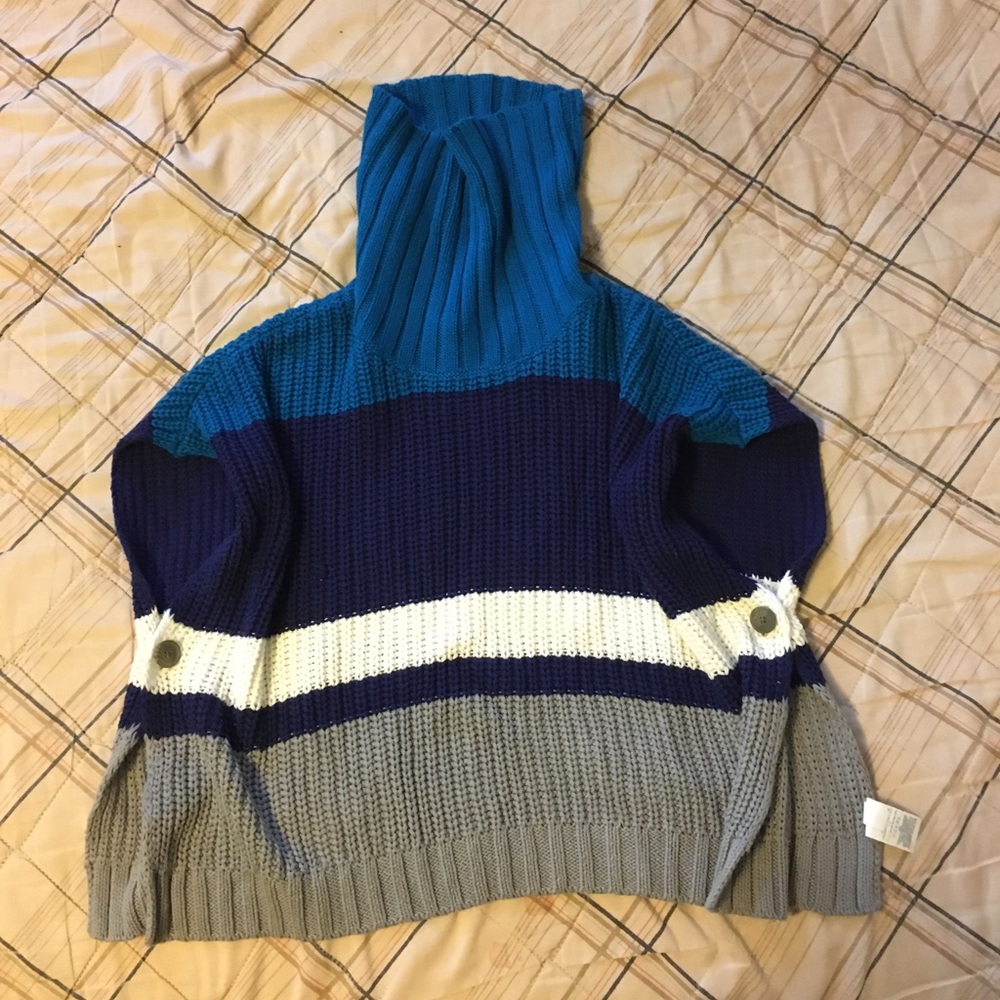 Thick wool cowl neck sweater